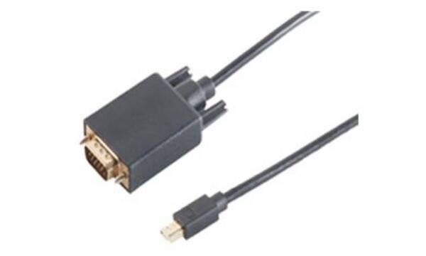 Mini Displayport 1.2 /VGA Stecker, schwarz, 1m-2