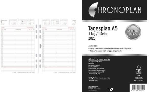 CHRONOPLAN Tagesplan 2024, 1 Tag/1 Seite, DIN A5 (72150309)-0