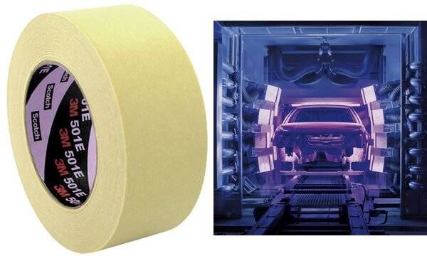 3M Krepp-Klebeband 501E, 24 mm x 50 m, Papier, beige (9055212)