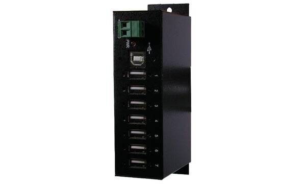 Exsys Ex 1177HMVS - Hub - 7 x USB 2.0 - an DIN-Schiene montierbar-7