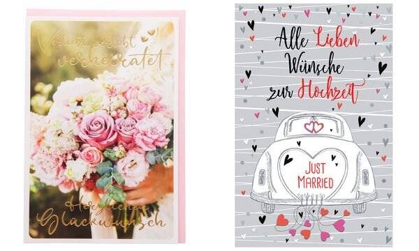 SUSY CARD Hochzeitskarte "Blumenkranz am Auto" (40055145)-0