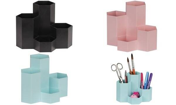 WEDO Butler 4-Köcher rosa, Honeycomb sechseckige Form-1