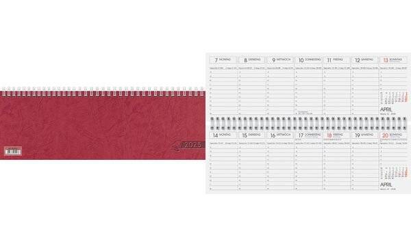Glocken Tischkalender "Querterminbuch", 2019, rot (6280062)-3