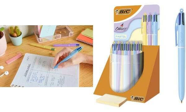 BIC Druckkugelschreiber 4 Colours Pastell, 30er Display (5110200)-0