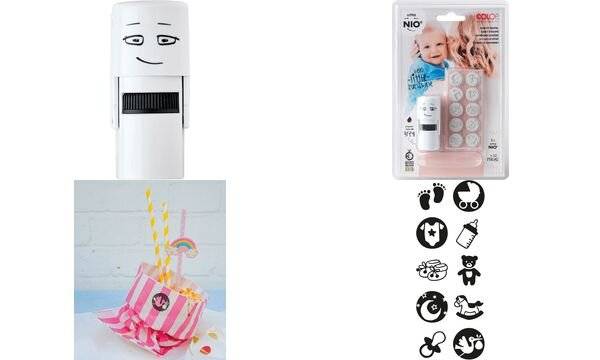 COLOP Motivstempel-Set "LITTLE NIO" Baby, weiß (62518382)-0
