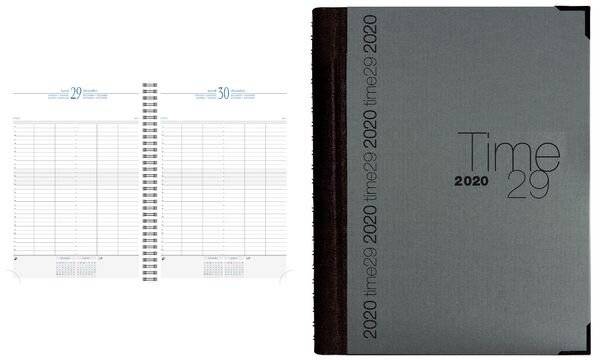 Bürokalender Time 29 A4 Stoff A4 blau Kalendarium 2027-2