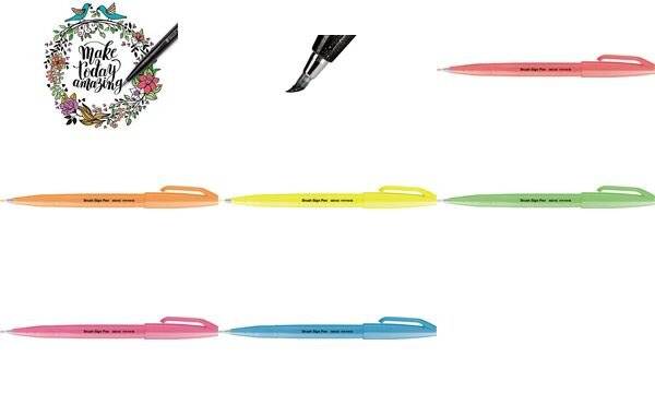 PentelArts Faserschreiber Brush Sign Pen SES15, neongrün-1