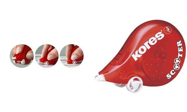 Kores Einweg-Korrekturroller "SCOOTER", 4,2 mm x 8 m, rot (5684823)-1