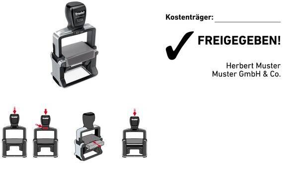 trodat Textstempel Professional 4.0 5206, 8-zeilig (62515224)-0