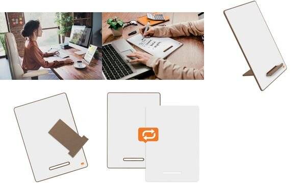 Whiteboard Mini A4 magnetisch weiß 4 Stück-2