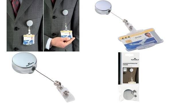 DURABLE - Ausweishalter - Silber (Packung mit-5
