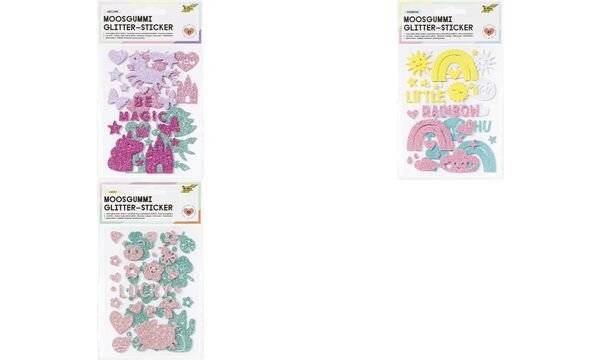 folia Moosgummi Glitter-Sticker "Rainbow" (57907235)-0