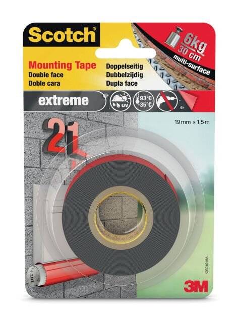 3M Scotch doppelseitiges Montageklebeband, 19 mm x 5 m (9031920)-3