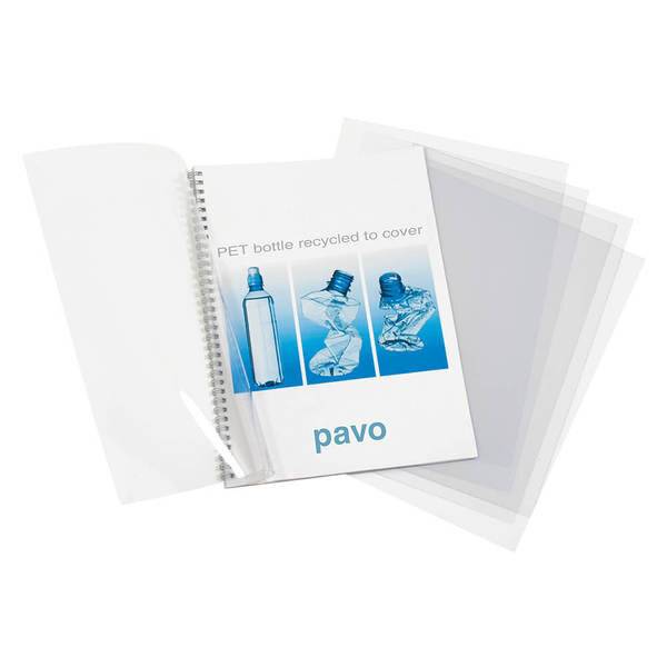 pavo Einbanddeckel, DIN A4, rPET, transparent, 0,20 mm-1