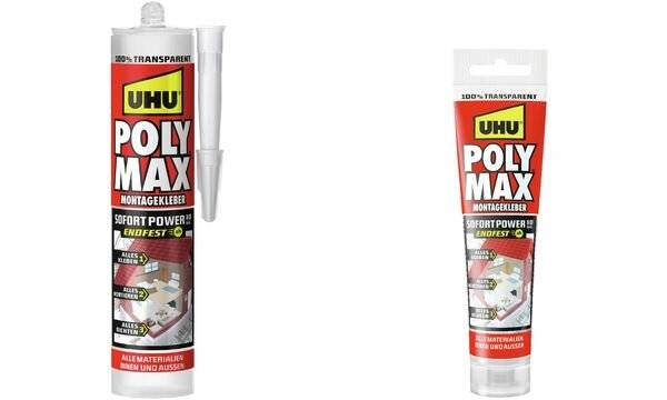 UHU Montagekleber POLYMAX SOFORT POWER ENDFEST TRANSPARENT (5664820)-1
