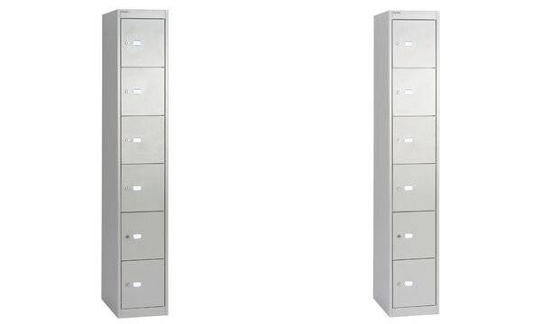 Bisley Garderobenschrank Office CLK186639 6Fächer oxfordblau-3