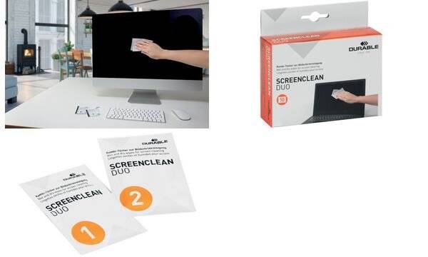 DURABLE Screenclean DUO - Reinigungstücher (Wipes)-9