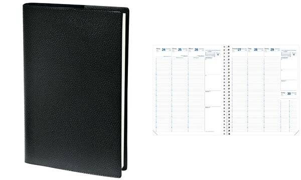 Buchkalender Eurequart 24x30cm Impala schwarz 2027-2