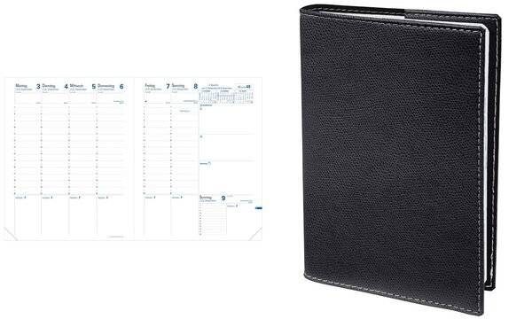 Buchkalender Trinote 18x24cm Club schwarz 2027-2