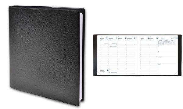 Quo Vadis Buchkalender Executif 14074Q 2018 16x16cm 1W/2S schwarz-2