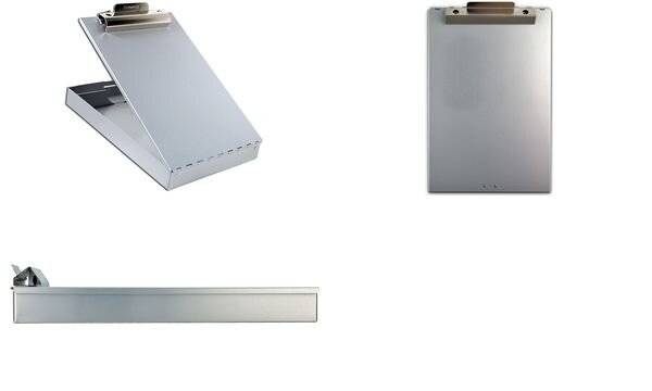Klemmbrett A4 Aluminium mit Dokumentenfach-2
