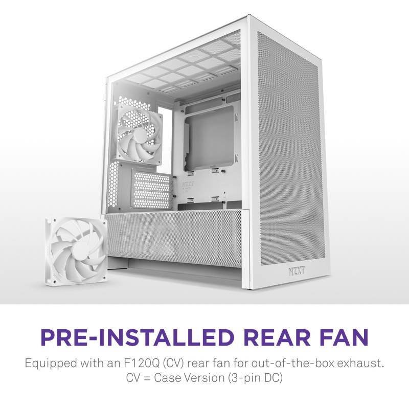 NZXT - H3 Flow weiß matt Tempered Glass - Midi/Minitower - ATX-2