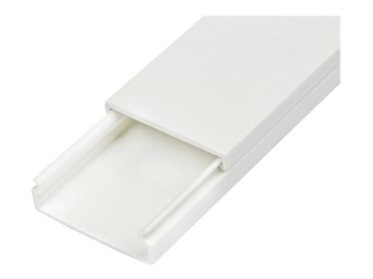 StarTech.com Solid Cable Management Raceway with Adhesive Tape & Cover, 1-1/4"(3-3