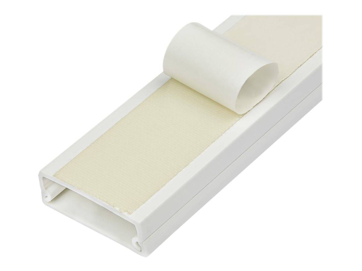 StarTech.com Solid Cable Management Raceway with Adhesive Tape & Cover, 1-1/4"(3-4