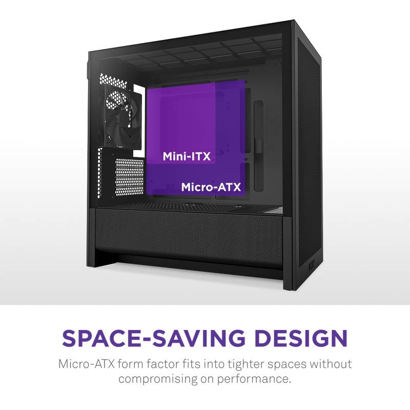 NZXT - H3 Flow 2025 schwarz| PC-Gehäuse - Midi/Minitower - ATX-2