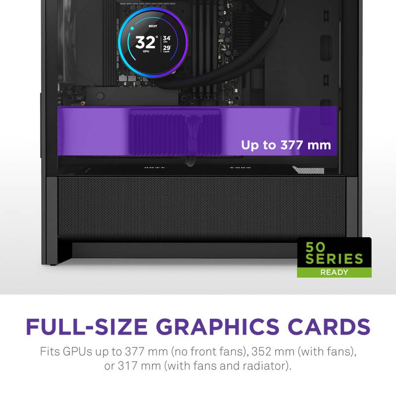 NZXT - H3 Flow 2025 schwarz| PC-Gehäuse - Midi/Minitower - ATX-3