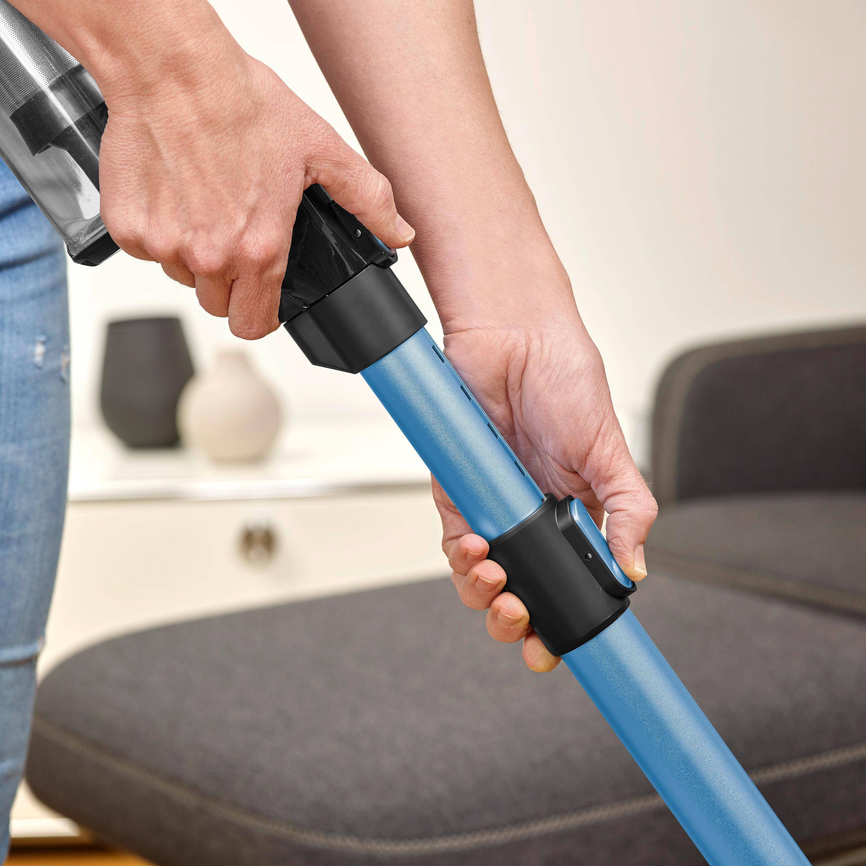 SEVERIN HV 7151, Stabstaubsauger, Beutellos, Schwarz, Blau, Silber, Rechteckig, Kunststoff, Trocken-4
