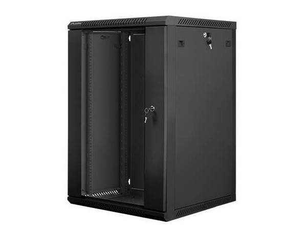 rack WF01-6618-10B 18U 901mm 600mm 600 mm wall-mounted Glass 19 Inch black