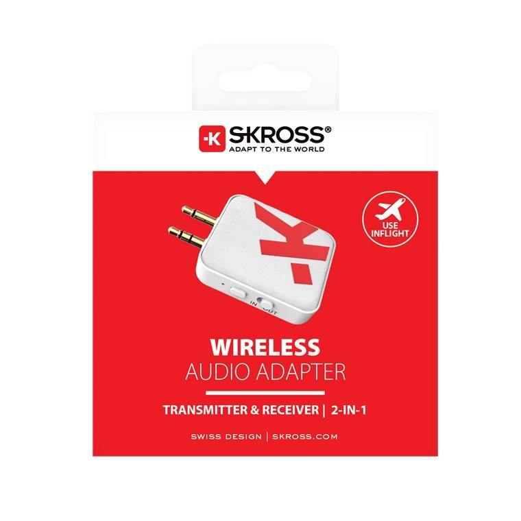 Skross Wireless Audio-Adapter Bluetooth-Adapter mit 2x 3,5-mm-Klinkensteckern: 1x mono, 1x stereo-1