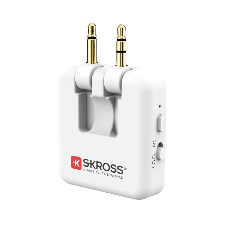 Skross Wireless Audio-Adapter Bluetooth-Adapter mit 2x 3,5-mm-Klinkensteckern: 1x mono, 1x stereo-3