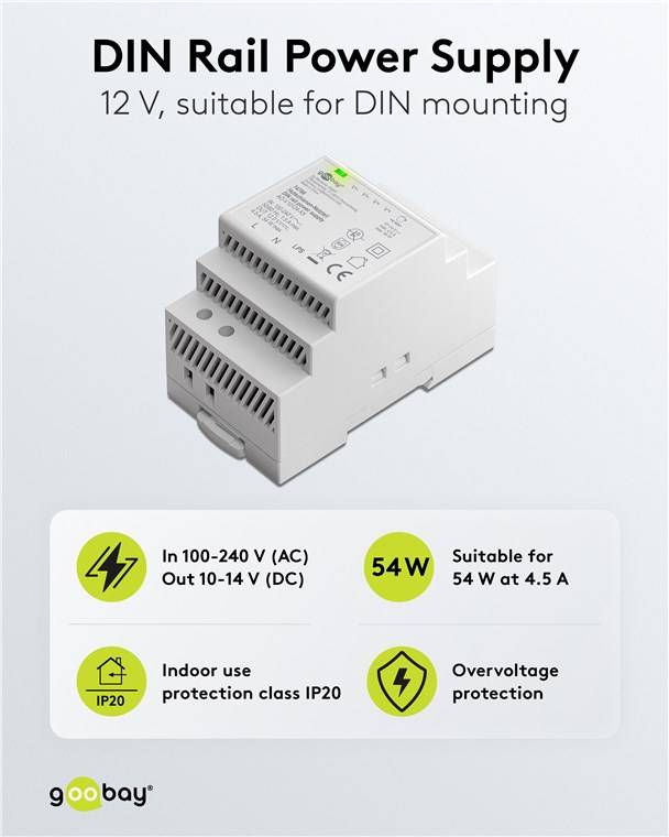 Hutschienen-Netzteil DIN-Rail DC 4.5 A - PC-/Server Netzteil - 54 W-2