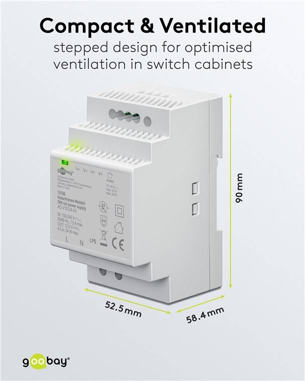 Hutschienen-Netzteil DIN-Rail DC 4.5 A - PC-/Server Netzteil - 54 W-3