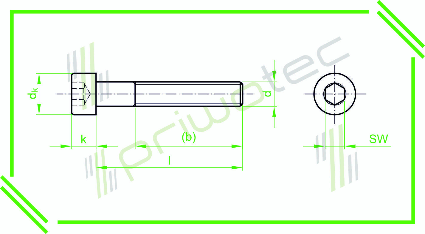 ISO4762 | DIN912 M3x25 Zylinderkopfschrauben, mit Innensechskant Vollgewinde Material: A2 - blank (100 Stk.)-0
