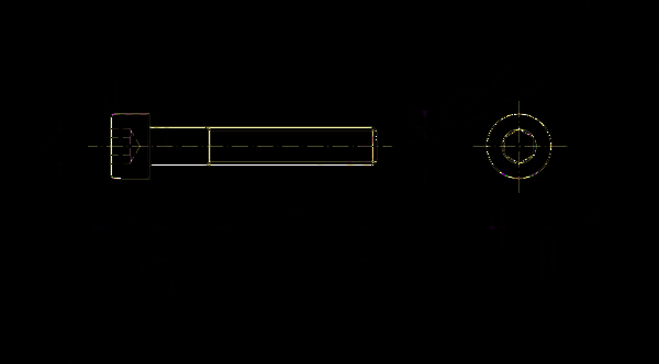 ISO4762 | DIN912 M4x20 Zylinderkopfschrauben, mit Innensechskant Vollgewinde Material: A2 - schwarz (100 Stk.)