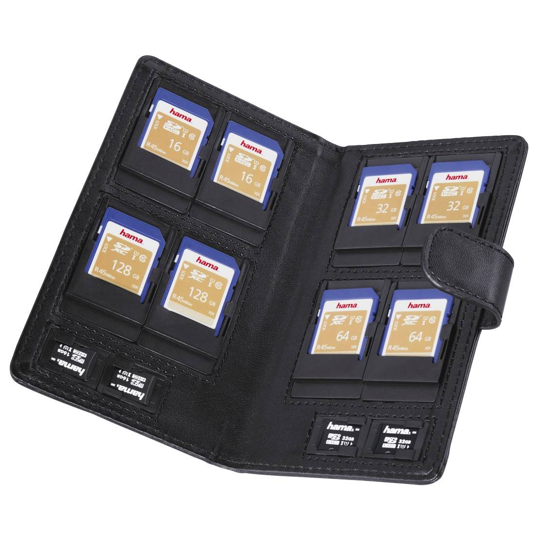 hama 00095964 Speicherkarten-Tasche "Vegas", Gr. M, Schwarz-0
