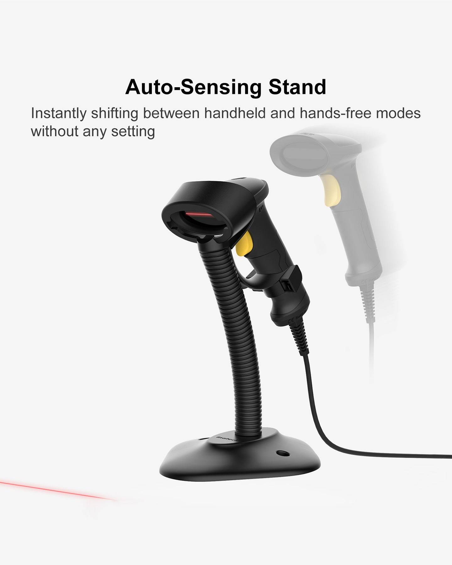 Inateck BCST-33 Barcode-Scanner Handgerät Linear-Imager 200 Scans/Sek. decodiert USB-1