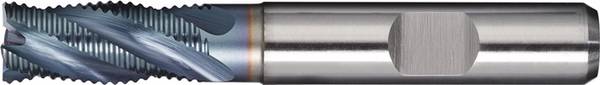 Schaftfräser DIN 844 Typ HR D.12mm Einsatz-L.36mm HSS-Co5 TiCN Weldon TW
