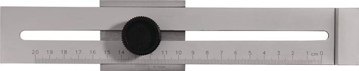 Streichmaß 200mm m.flachem Schieber INOX TECWERK-0
