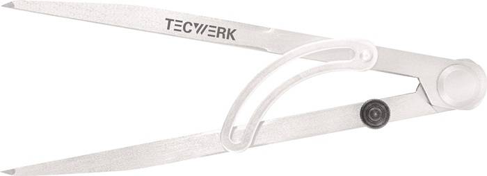 Spitzzirkel L.200mm m.Stellbogen TECWERK-0