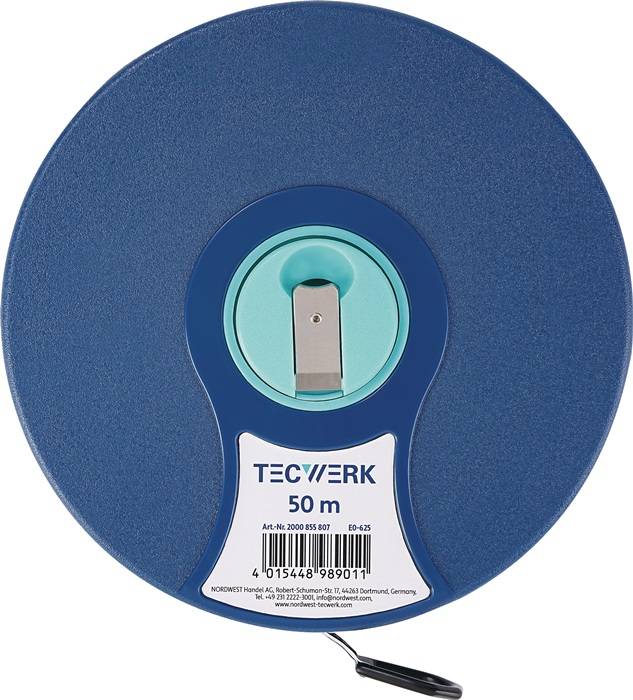 Kapselbandmaß L.50m Bandbr.13mm 2 mm/cm EG II ABS Nylon-Fiber TECWERK-2