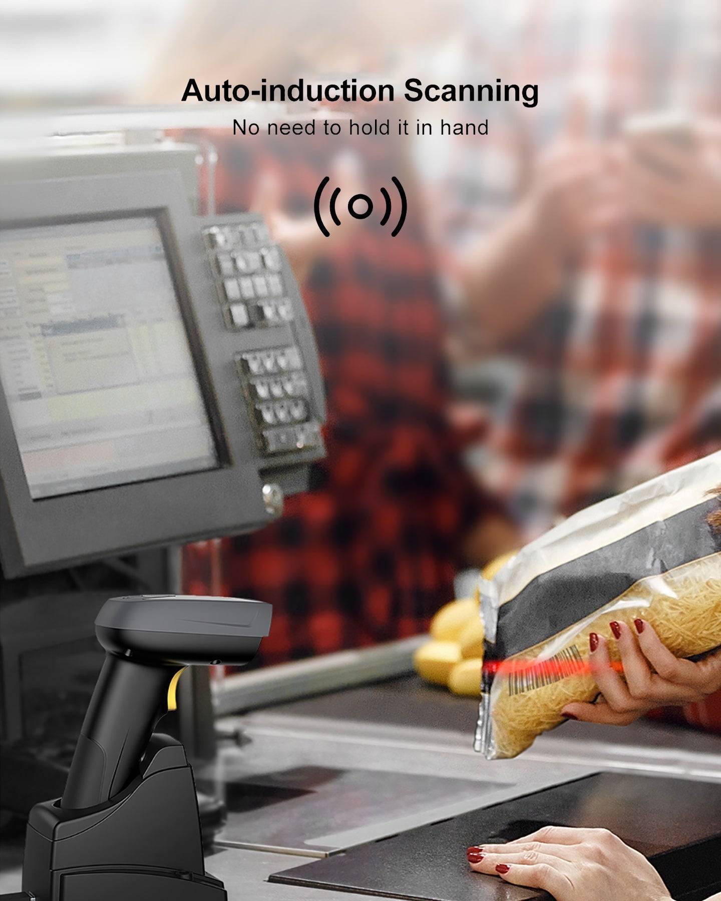 Inateck BCST-52 Barcode-Scanner tragbar 2D-Imager 200 Scans/Sek. decodiert Bluetooth USB RF2,4 GHz-1