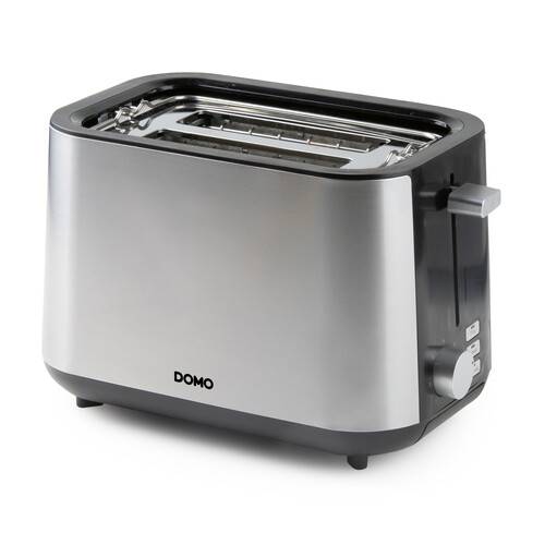 DO966T Domo Toaster Edelstahl 7 Stufen mit eingebautem Brötchenaufsatz-0