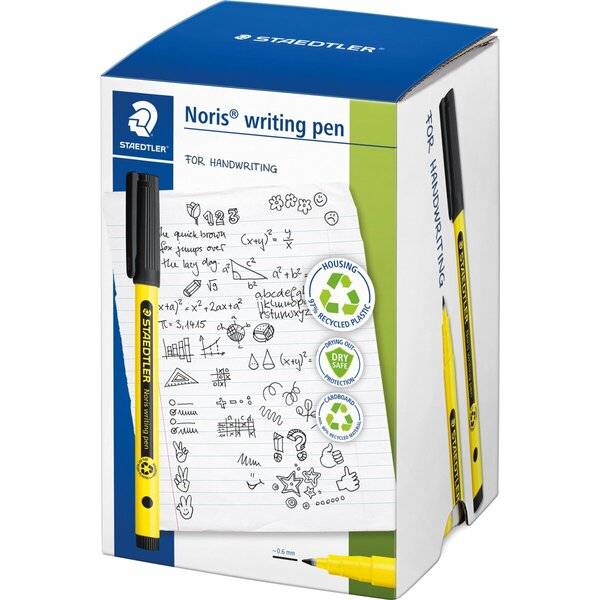 Fineliner Noris writing pen schwarz Köcher 50 Stück-1