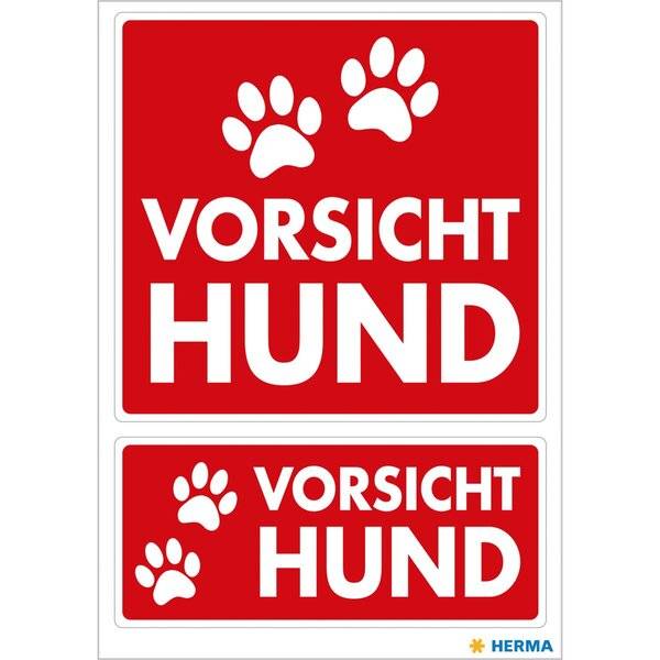 HERMA Hinweisetiketten "Vorsicht Hund"-0