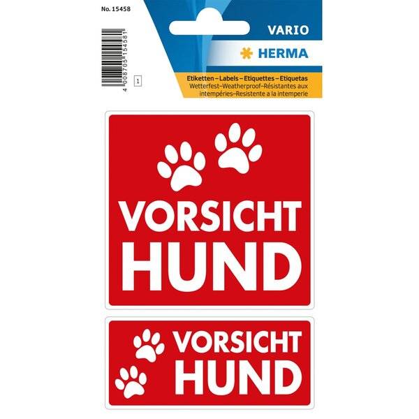 HERMA Hinweisetiketten "Vorsicht Hund"-1