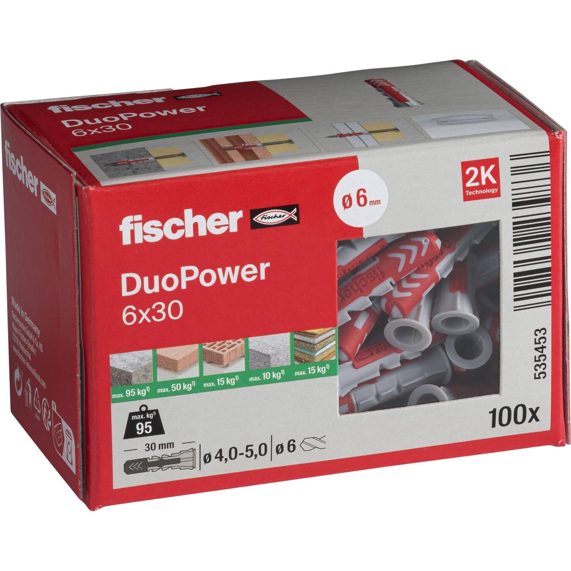 Fischer DUOPOWER, Rund, 3 cm, 6 mm, 4 cm, 100 Stück(e)-1